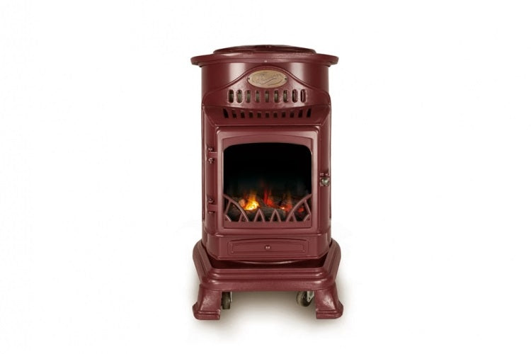 Provence Burgundy Gas Heater with 15kg Butane