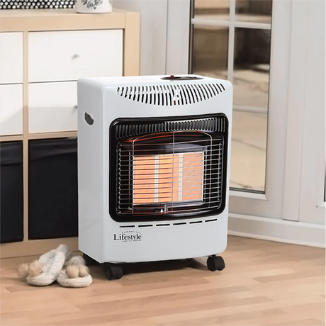 Lifestyle Mini Heatforce White Gas Heater with 7kg Butane