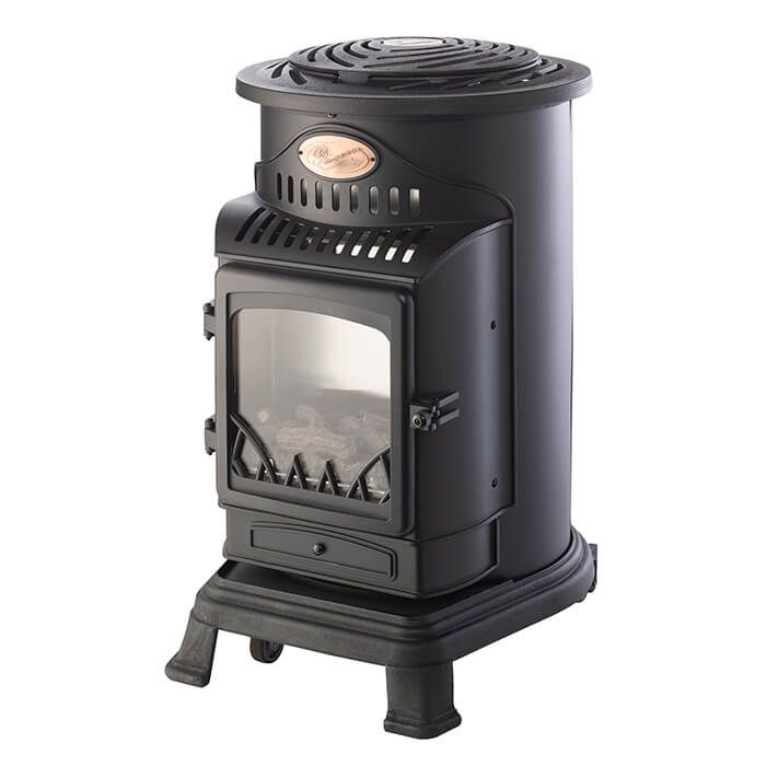 Provence Matt Black Gas Heater with 15kg Butane