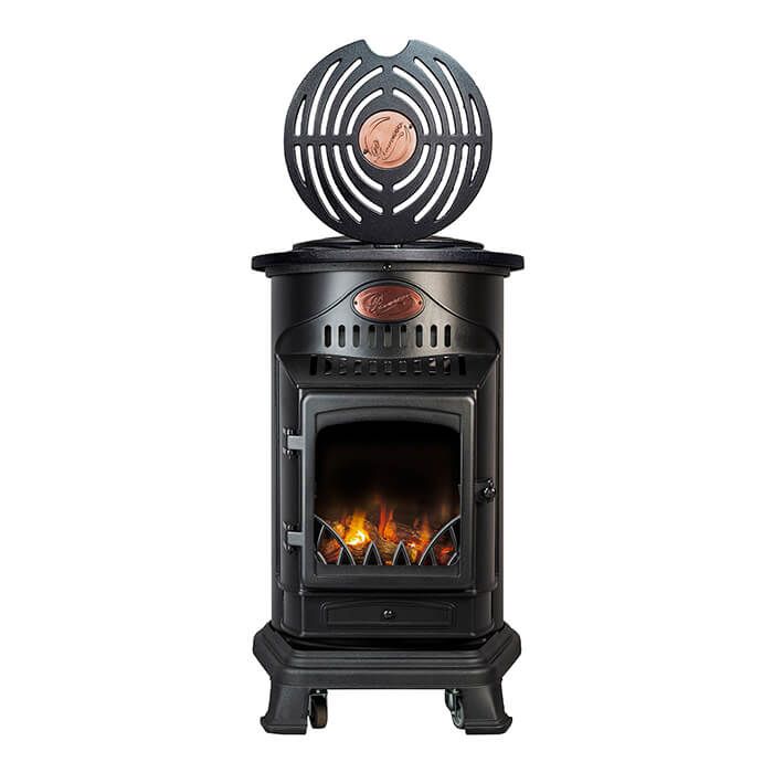 Provence Matt Black Gas Heater with 15kg Butane