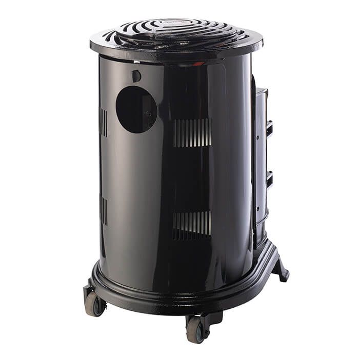 Provence Gloss Black Gas Heater with 15kg Butane